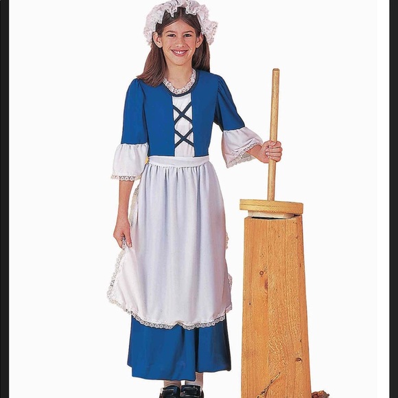 Other - School Play Costume Colonial Girl Dress, Apron Hat